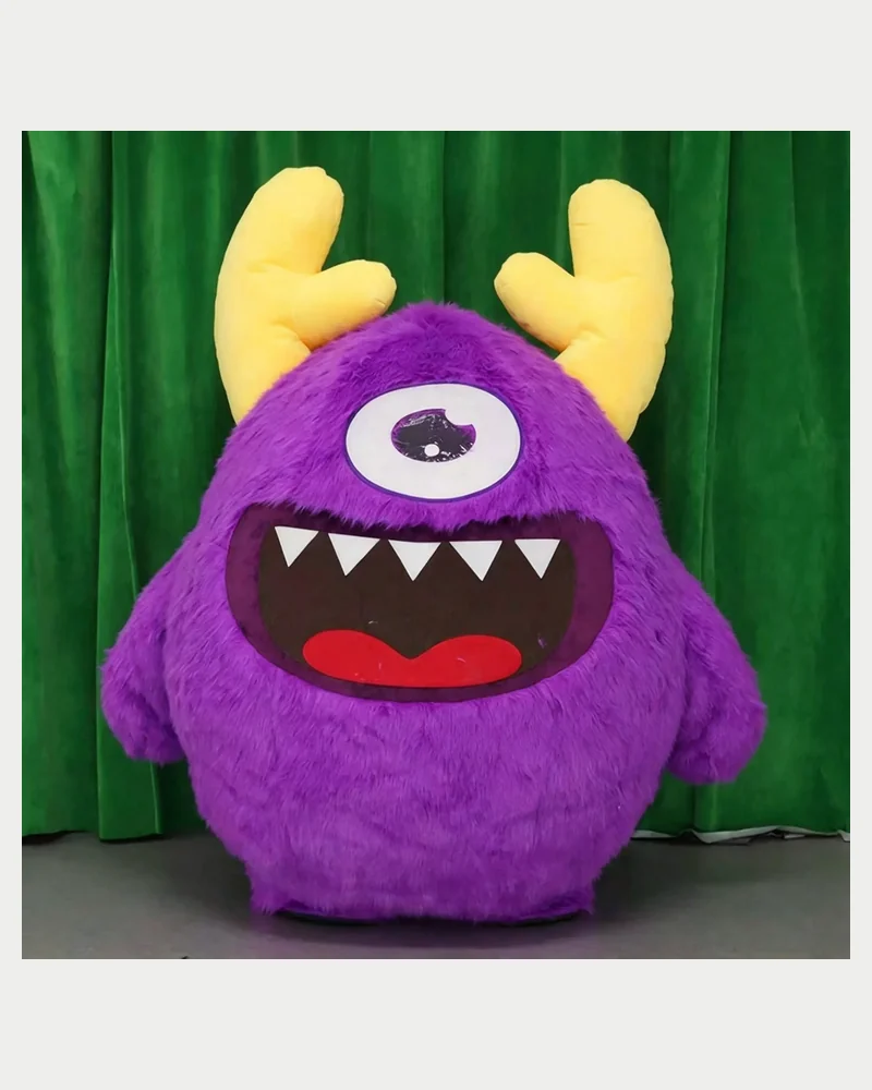 Purple One-Eye Monster Mascot