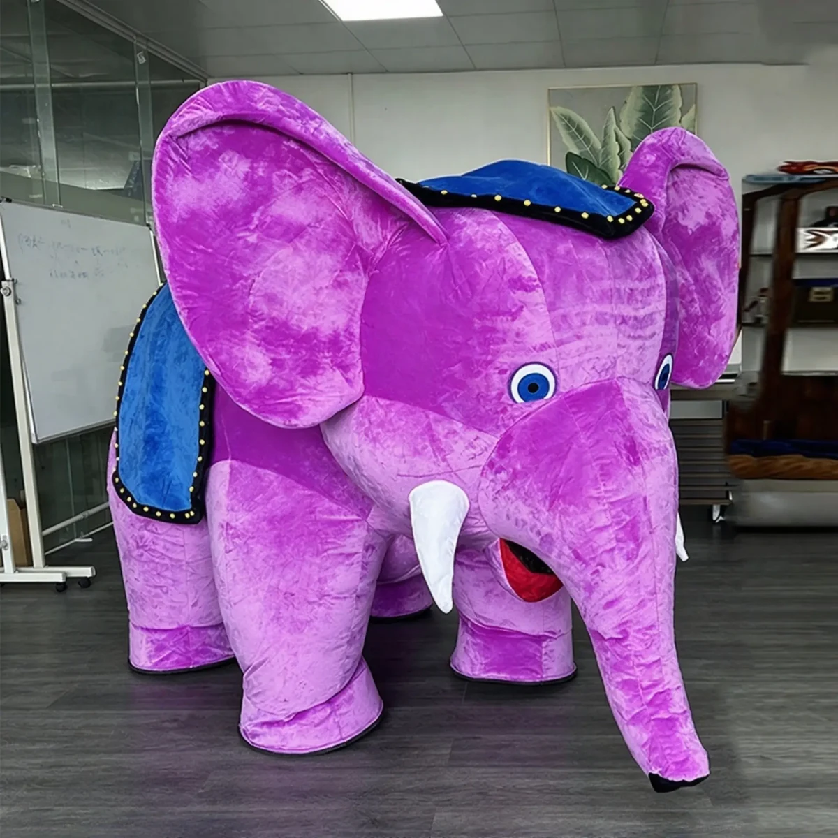 Purple Parade Elephant Mascot — inflatable mascot costume, factory photo