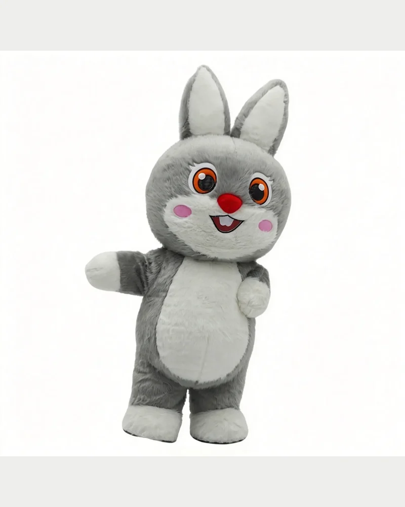 Grey Rabbit Mascot