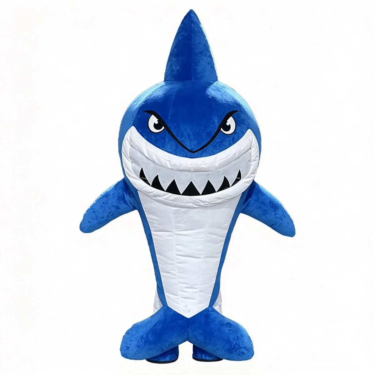 Blue Shark Character Mascot — inflatable mascot costume, factory photo
