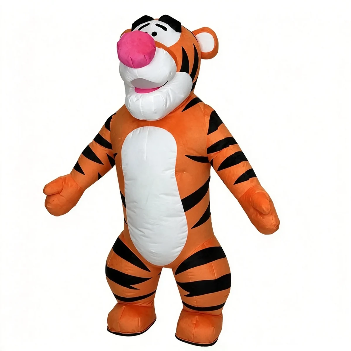 Orange Tiger Mascot — inflatable mascot costume, factory photo