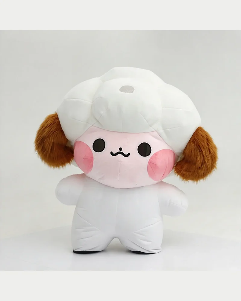 White Fluffy Puppy Mascot