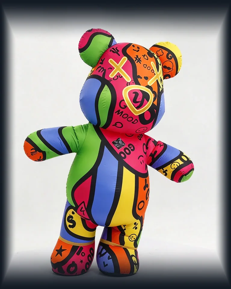 Graffiti Bear Mascot — Multicolor