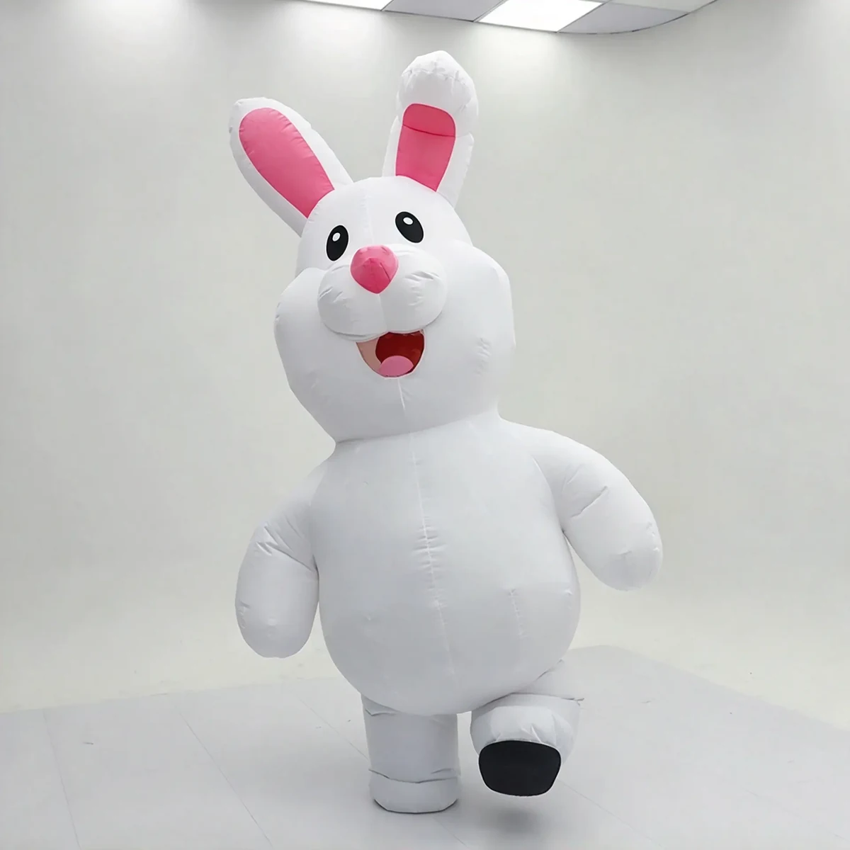 Classic White Bunny Mascot — inflatable mascot costume, factory photo