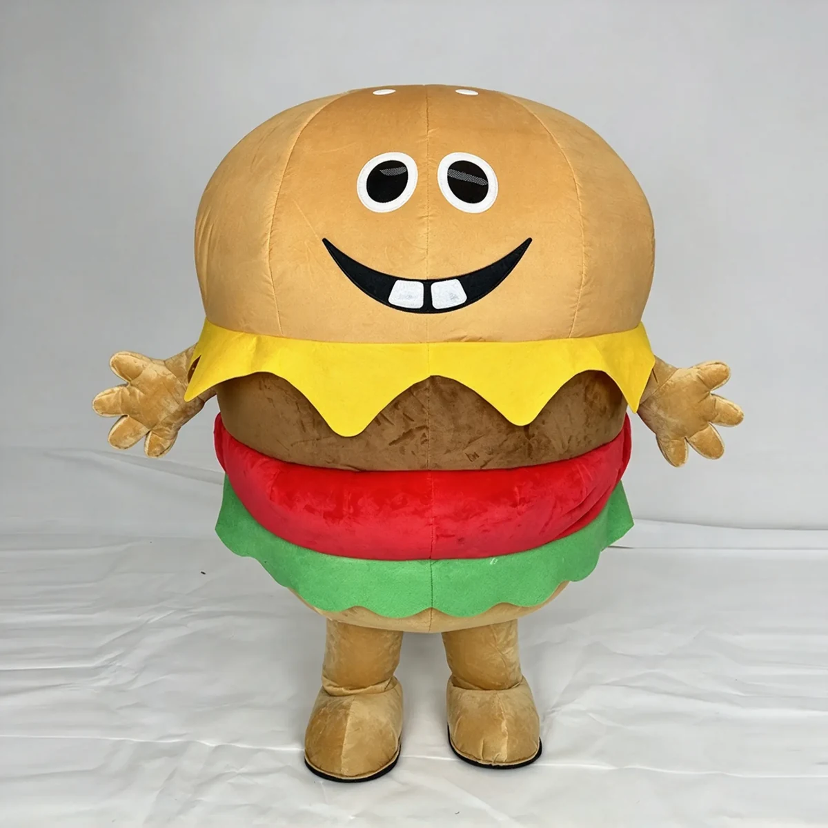Hamburger Character Mascot — inflatable mascot costume, factory photo