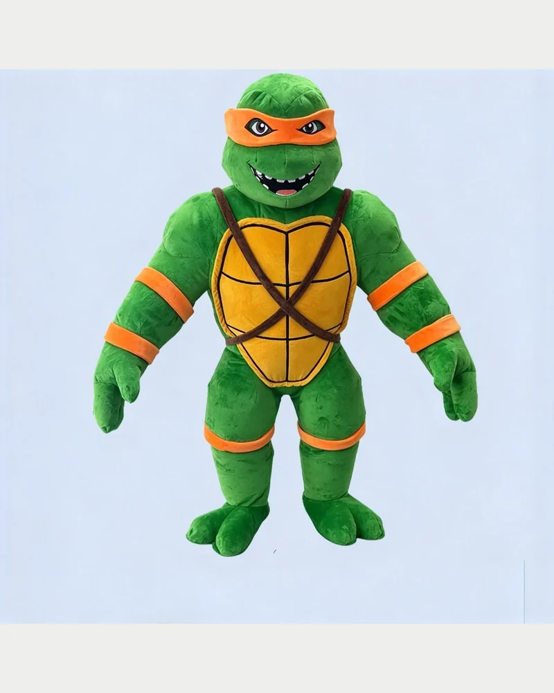 Orange Mask Turtle Mascot