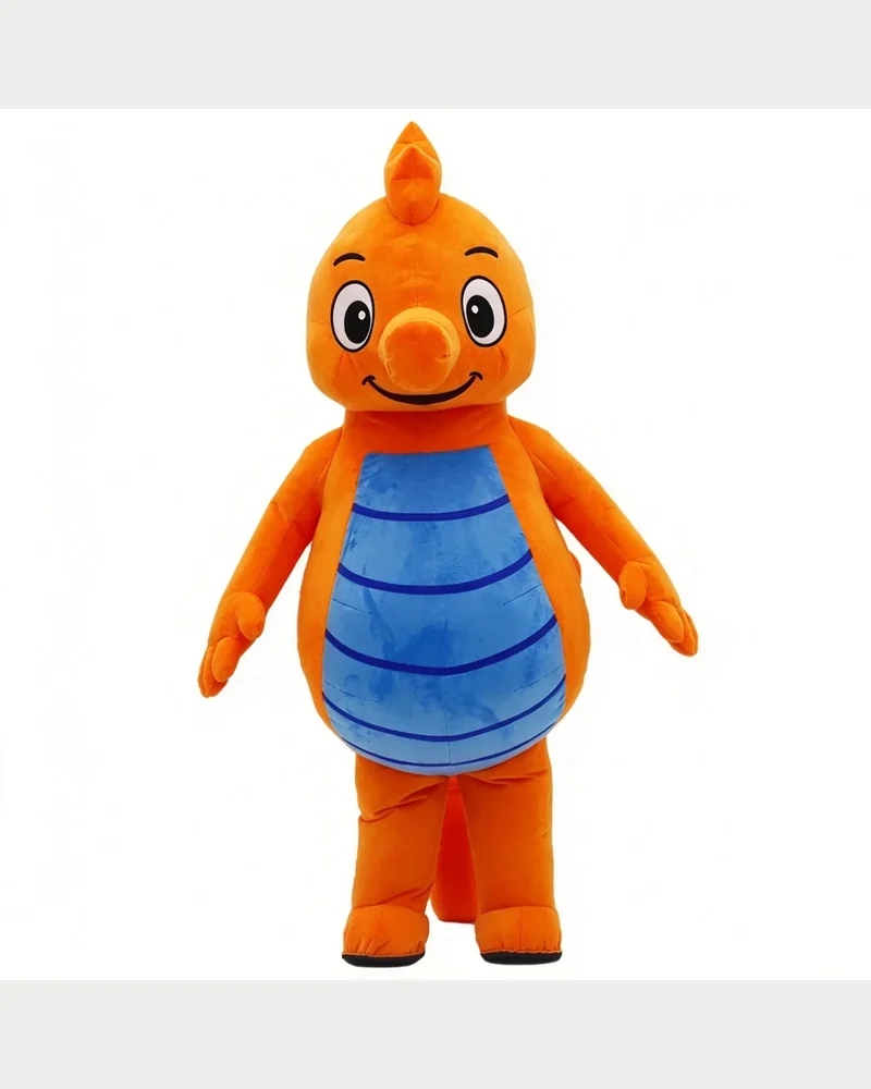 Orange Dinosaur Mascot