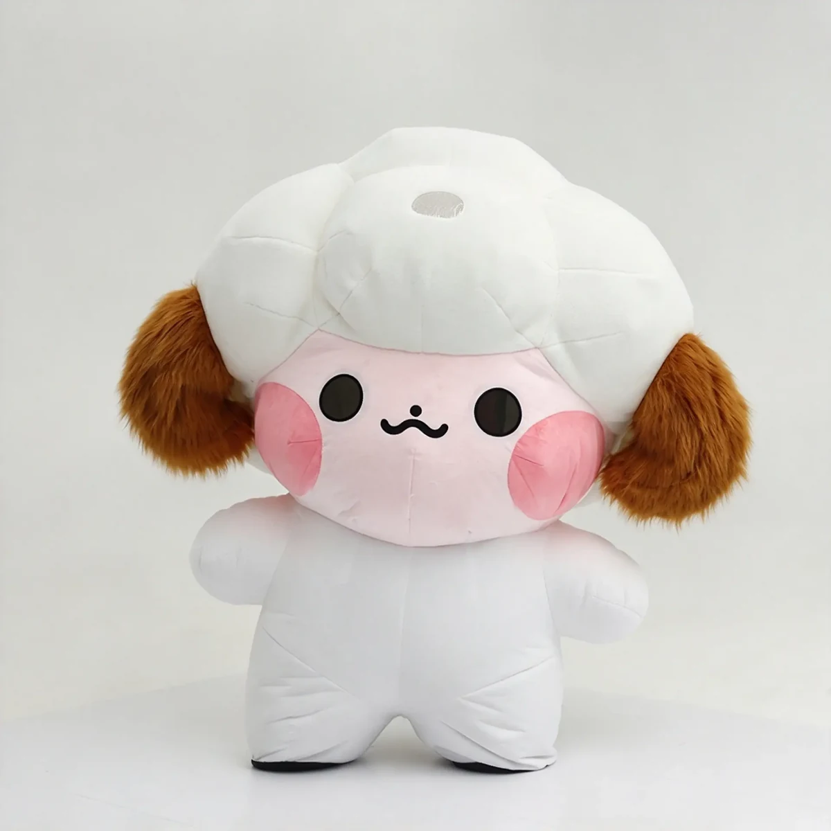 White Fluffy Puppy Mascot — inflatable mascot costume, factory photo