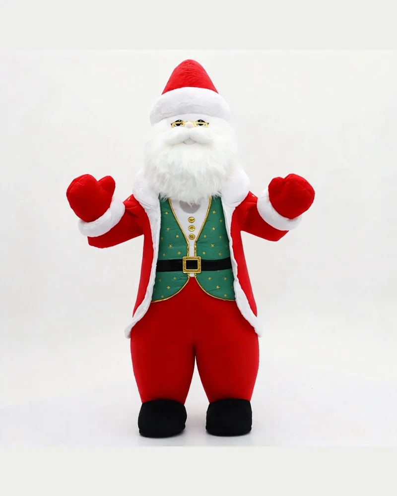 Green Vest Santa Mascot