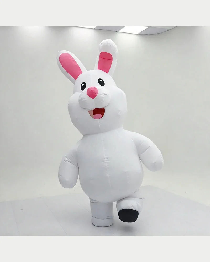 Classic White Bunny Mascot
