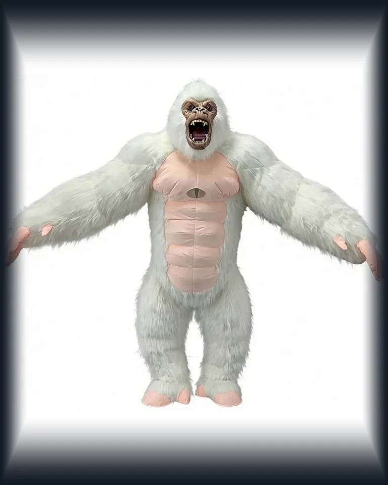 White Yeti Gorilla Mascot