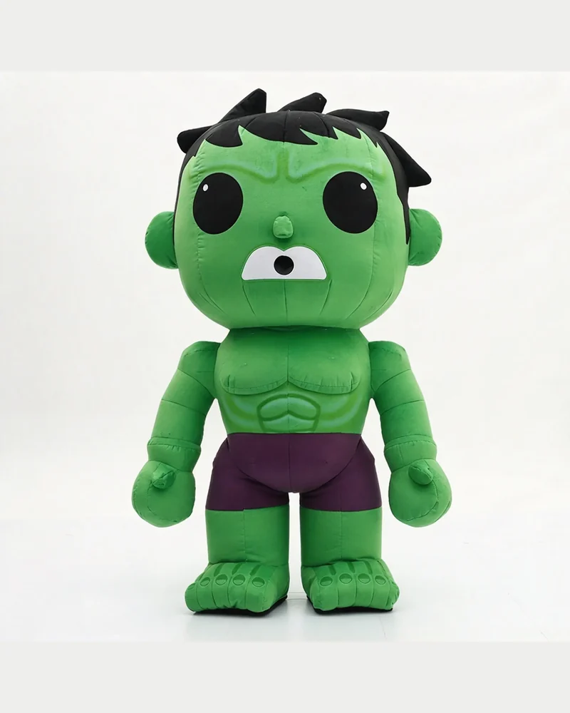 Cute Green Strongman Mascot
