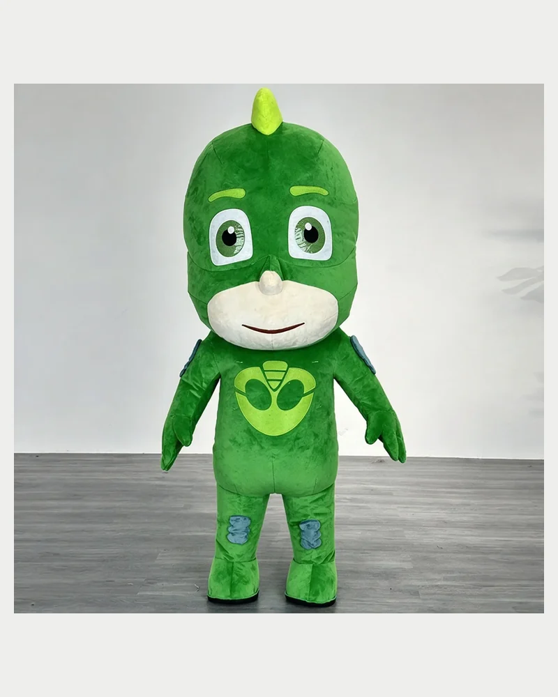 Green Lizard Hero Mascot