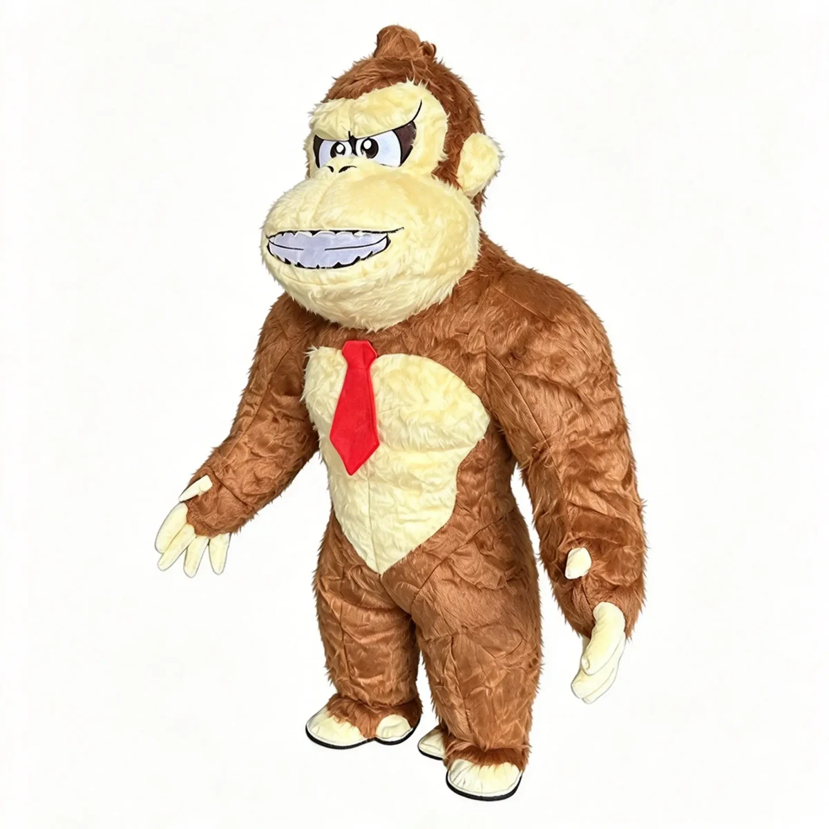 Brown Tie Ape Mascot — inflatable mascot costume, factory photo