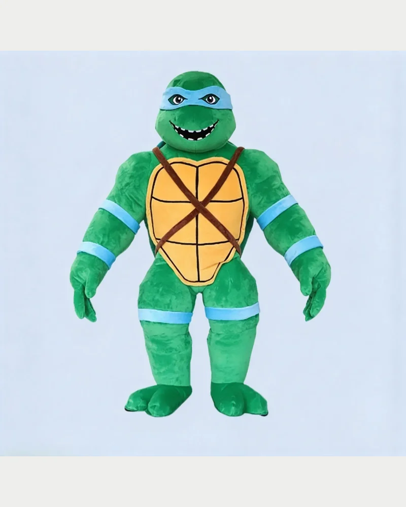 Blue Mask Turtle Mascot