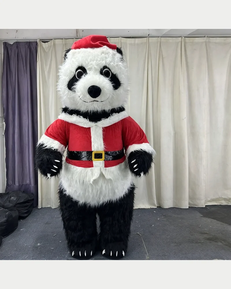 Christmas Panda Mascot
