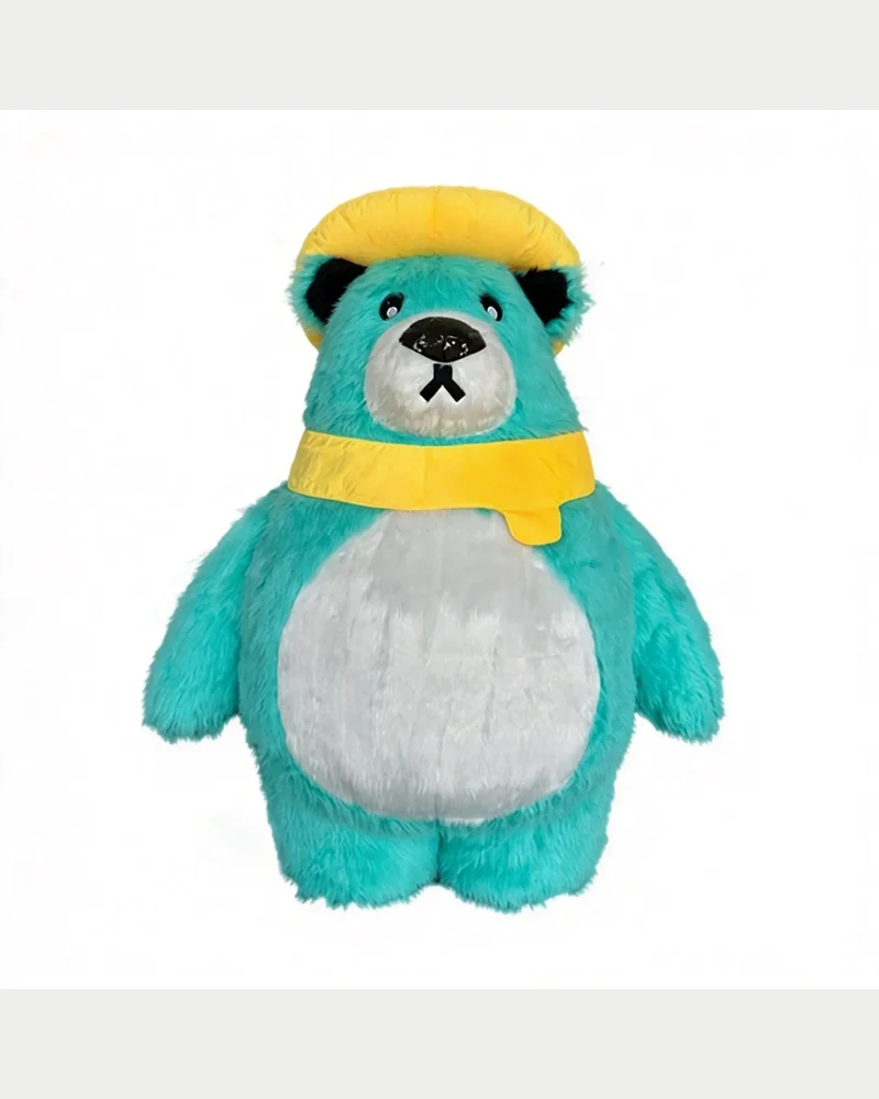 Aqua Winter Bear Mascot