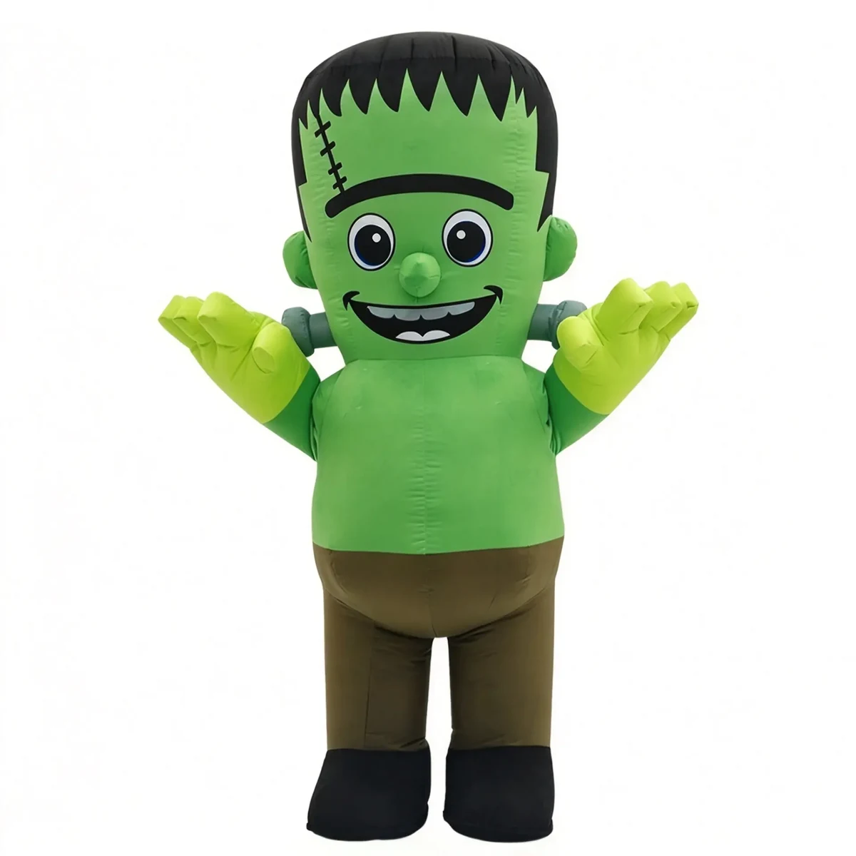Green Lab Monster Mascot — inflatable mascot costume, factory photo