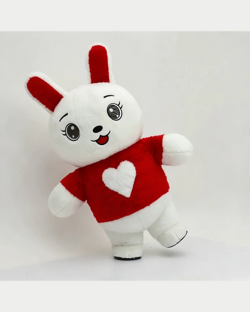 Red Heart Bunny Mascot