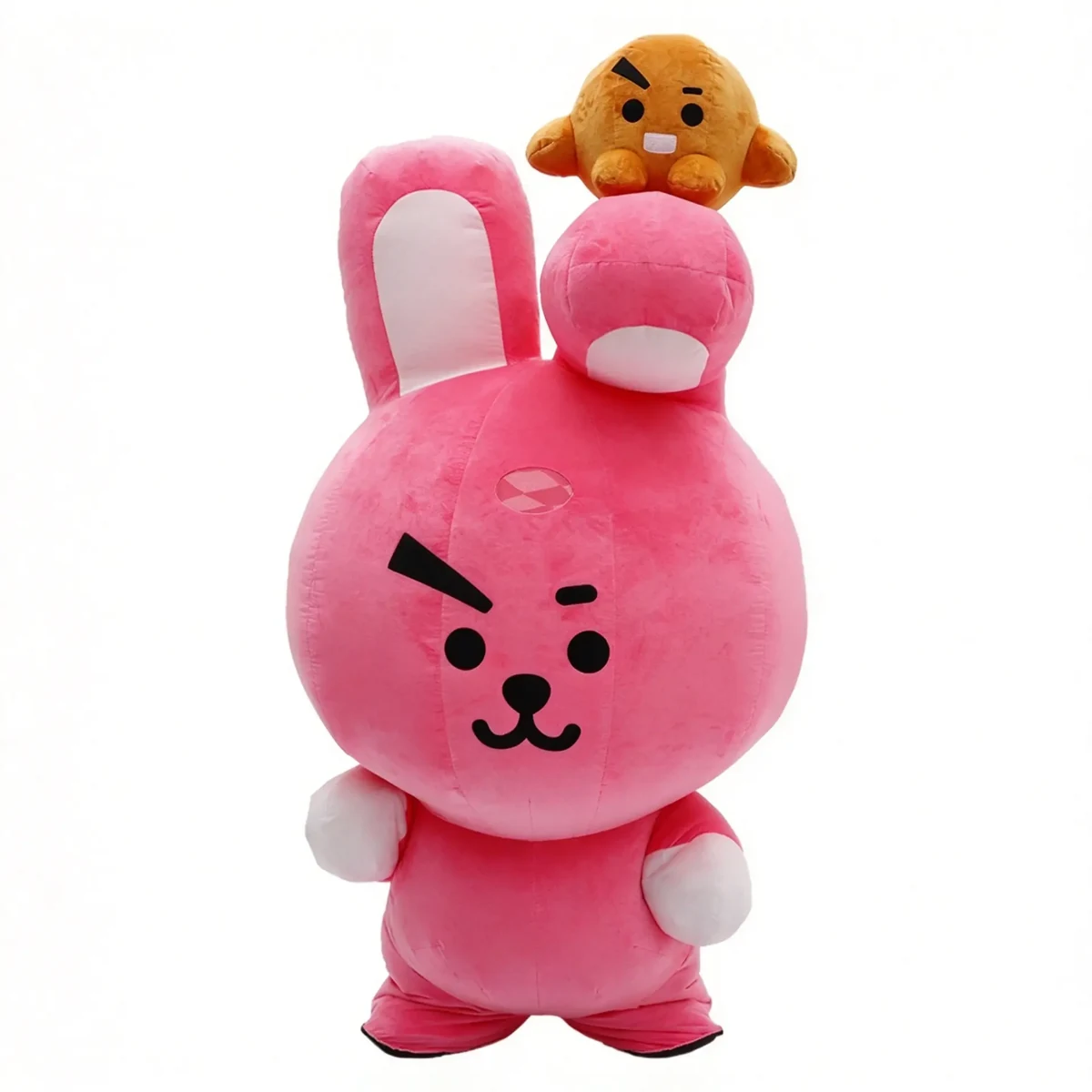 Pink Cartoon Bunny Mascot — inflatable mascot costume, factory photo