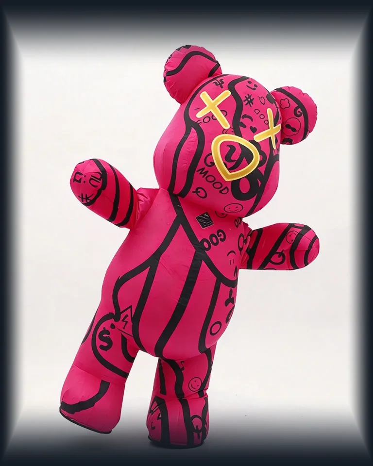 Graffiti Bear Mascot — Pink