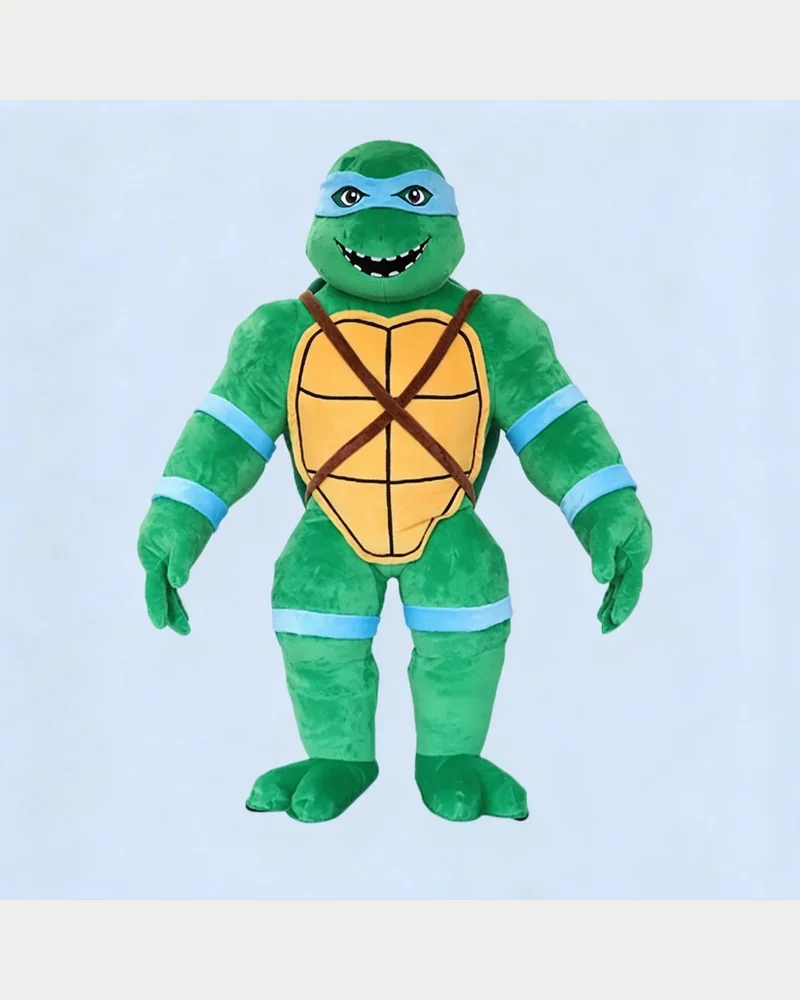 Blue Mask Turtle Mascot — Classic