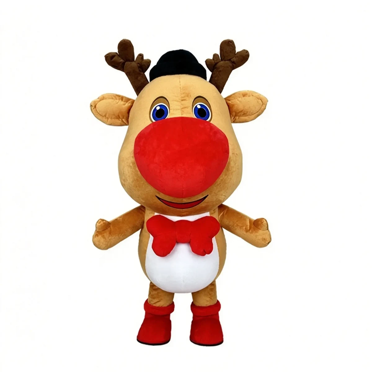 Red-Nose Reindeer Mascot — inflatable mascot costume, factory photo
