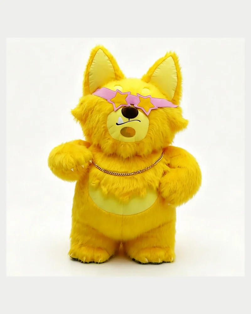 Yellow Sunglasses Cat Mascot