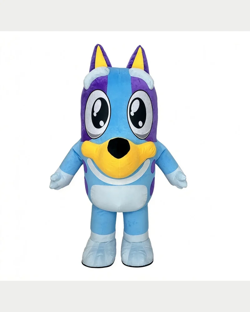 Blue Cartoon Puppy Mascot
