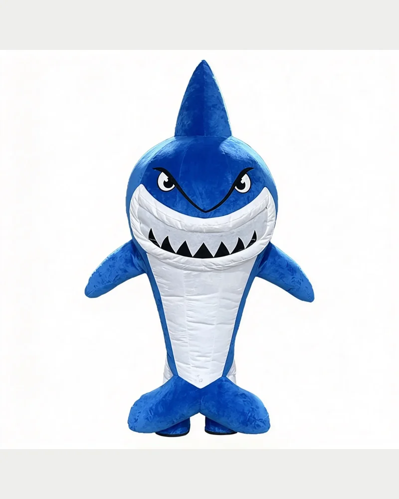 Blue Shark Character Mascot