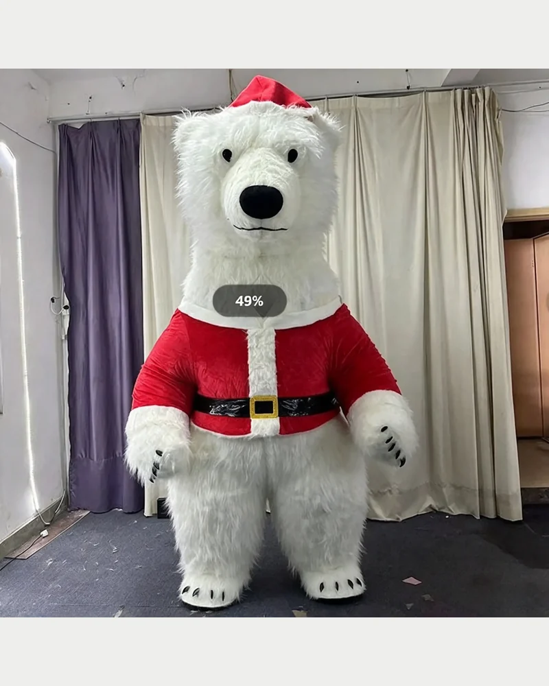 Christmas Polar Bear Mascot