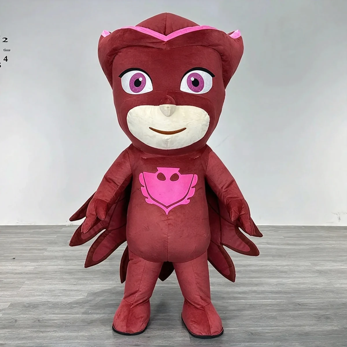 Red Owl Hero Mascot — inflatable mascot costume, factory photo