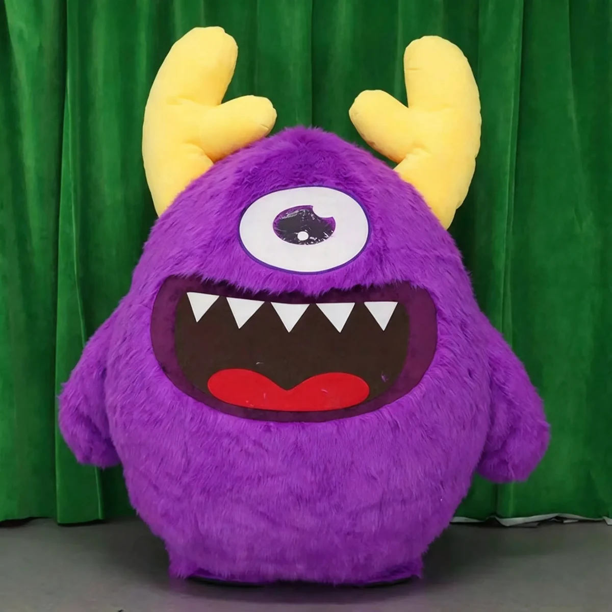 Purple One-Eye Monster Mascot — inflatable mascot costume, factory photo