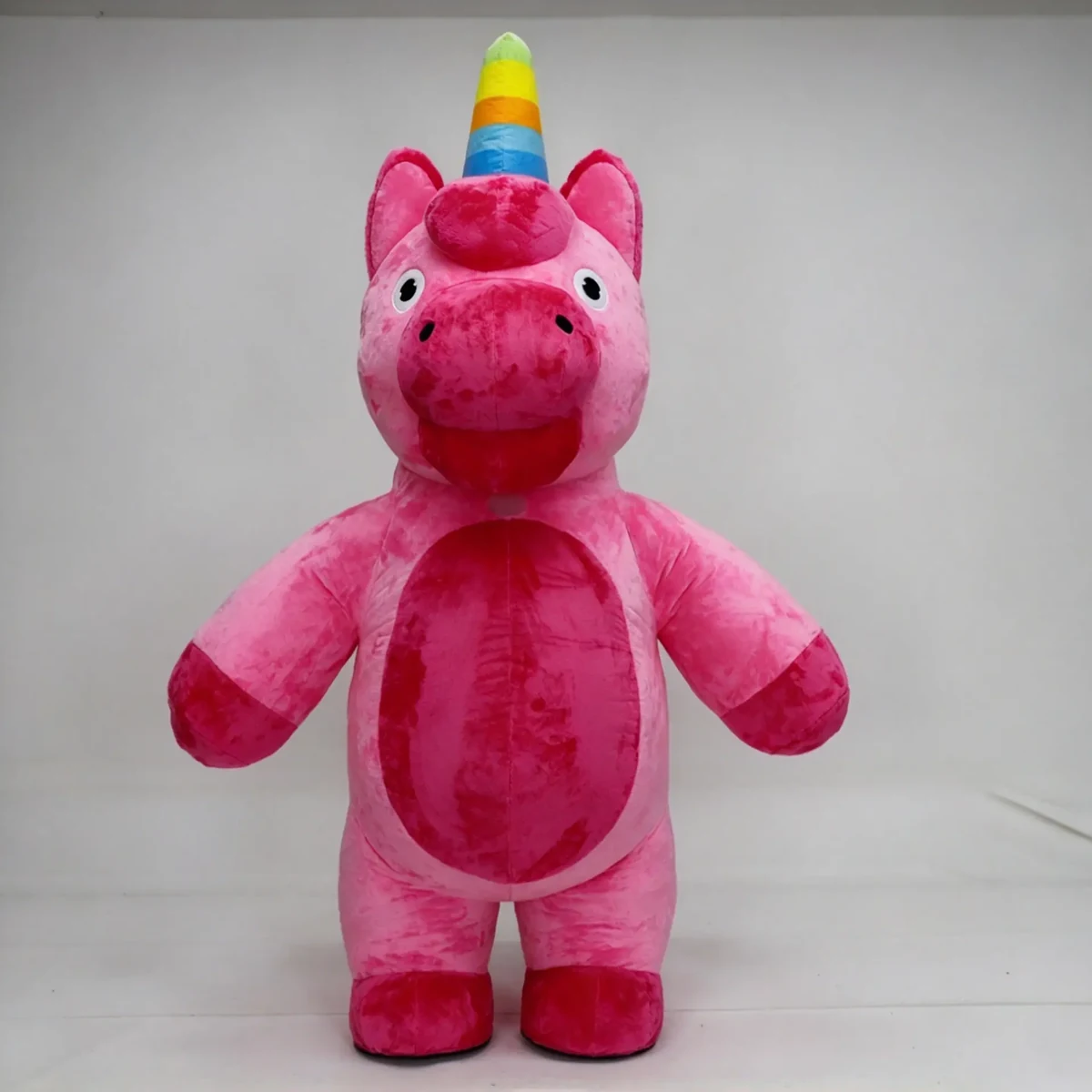 Pink Unicorn Mascot — inflatable mascot costume, factory photo