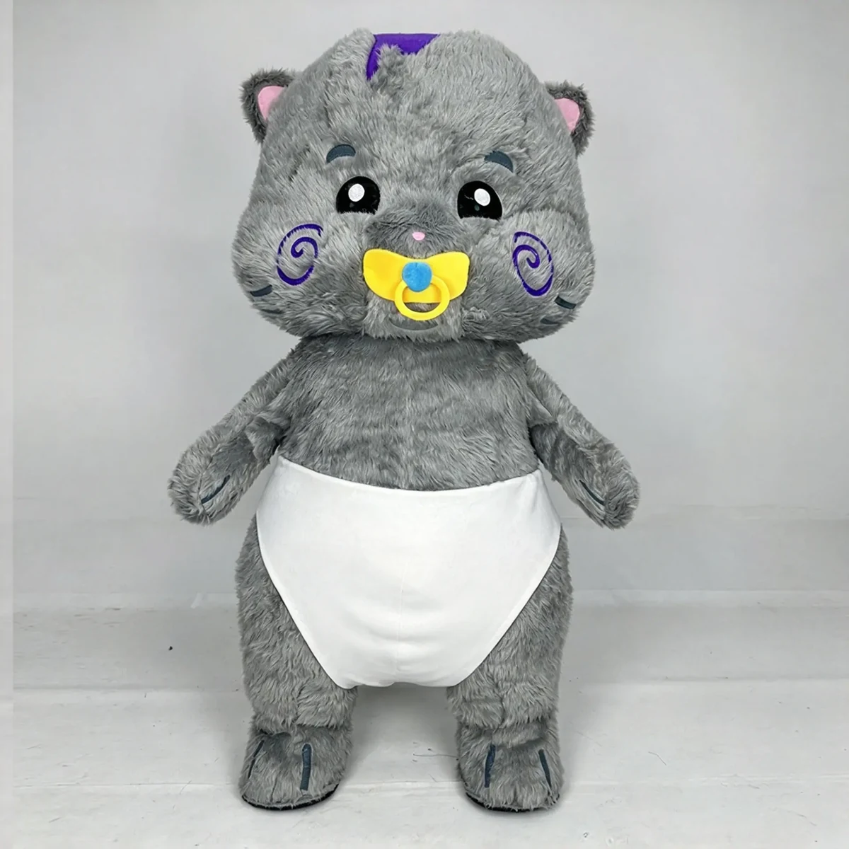 Grey Baby Cat Mascot — inflatable mascot costume, factory photo