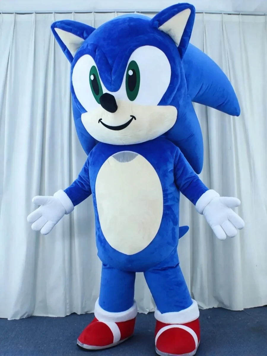 Blue Speed Hedgehog Mascot — inflatable mascot costume, factory photo